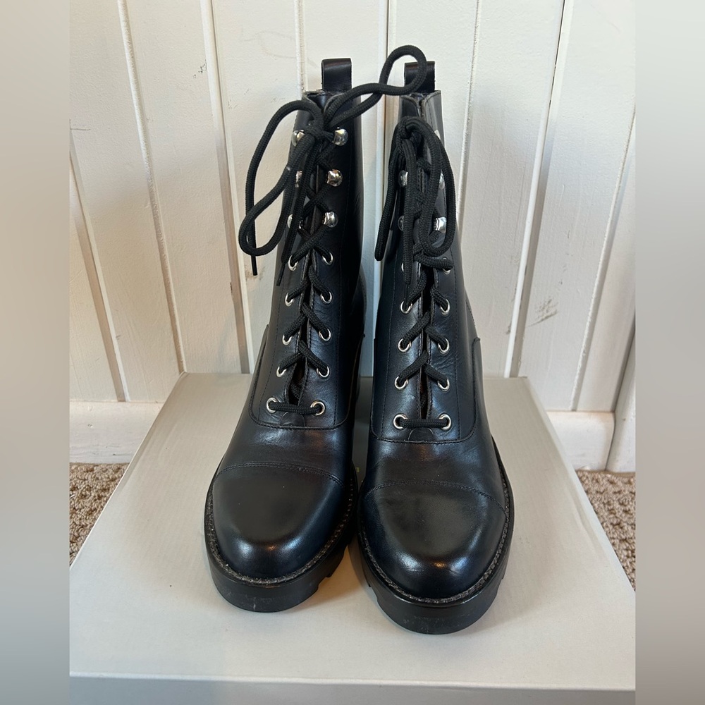 Marc Fisher Black Combat Boots